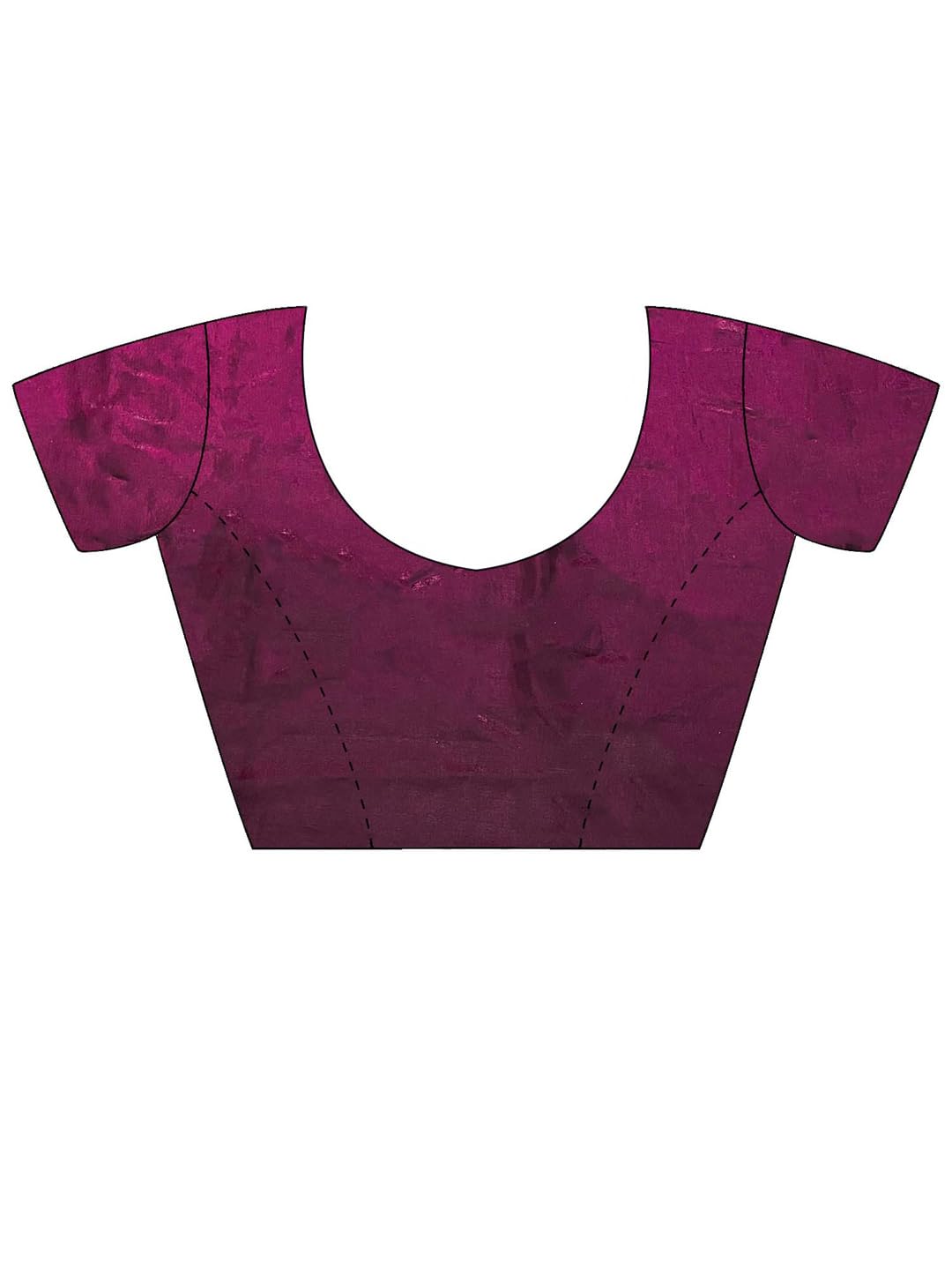 AKHILAM Women's Magenta Satin Solid Saree With Unstitched Blouse Piece (AARYAN14906_KR)