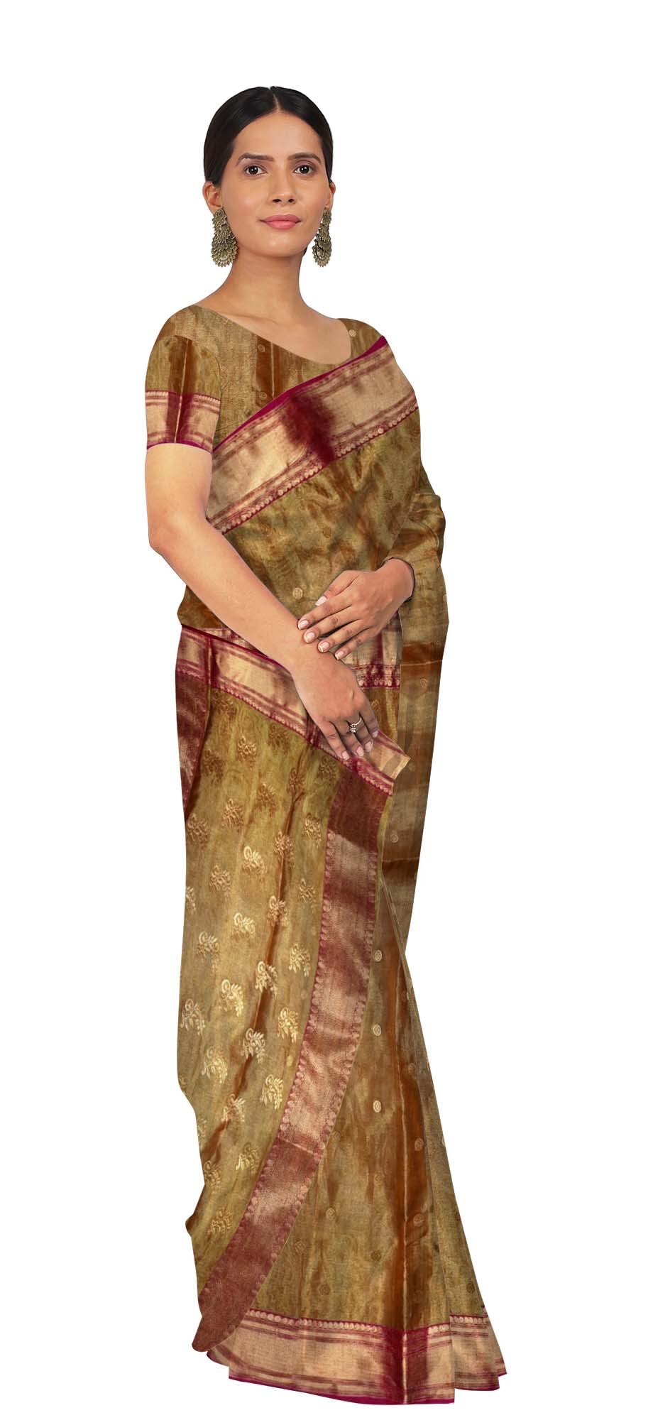 Chanderi Sareee Women's Pure Silk Saree (Multi-Coloured, SRK_18)