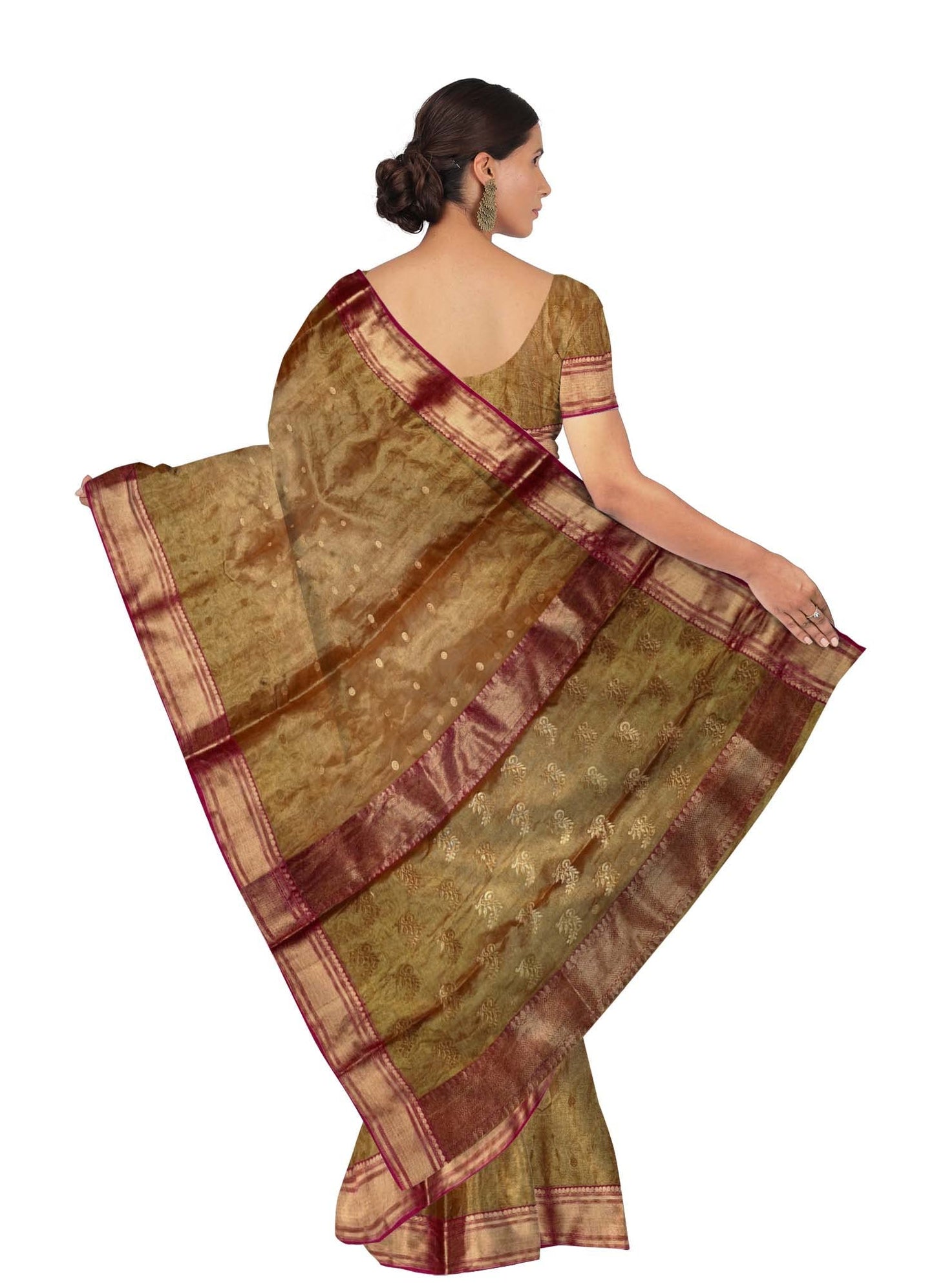 Chanderi Sareee Women's Pure Silk Saree (Multi-Coloured, SRK_18)