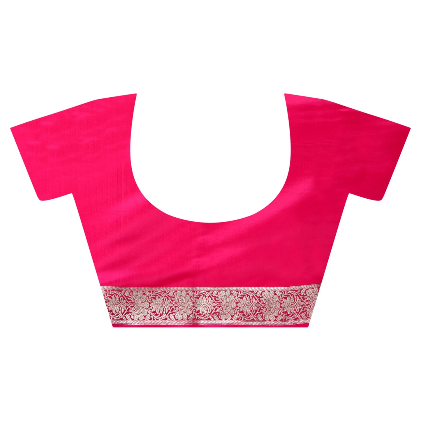 Aishani Collection Woven Pure Katan Silk Banarasi Wedding Traditional Saree for Women with bp (Multicolor) (Dark Pink3)